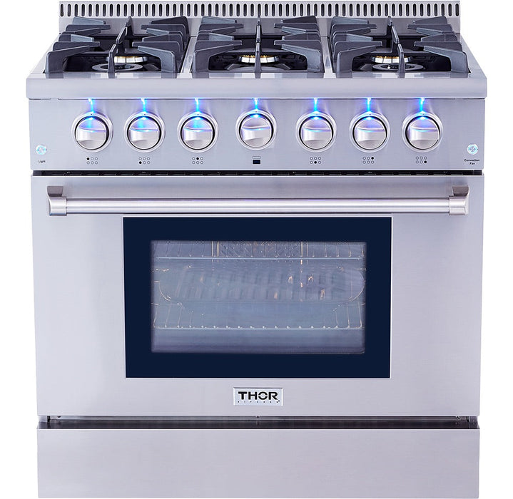 Thor Kitchen 36 Inch Professional Gas Range in Stainless Steel