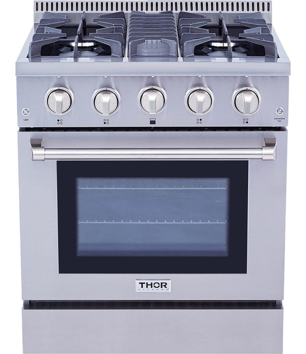 Thor Kitchen Professional 30 Inch Dual Fuel Range in Stainless Steel