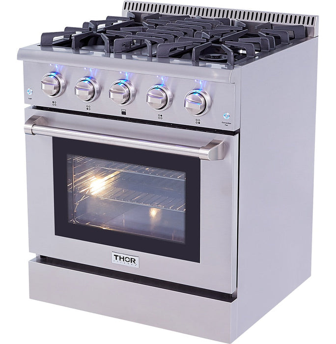 Thor Kitchen Professional 30 Inch Dual Fuel Range in Stainless Steel