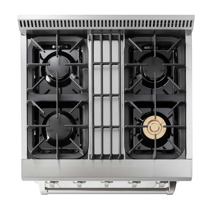 Thor Kitchen Professional 30 Inch Dual Fuel Range in Stainless Steel