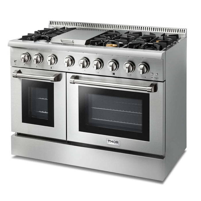 Thor Kitchen 48 Inch Professional Dual Fuel Range in Stainless Steel