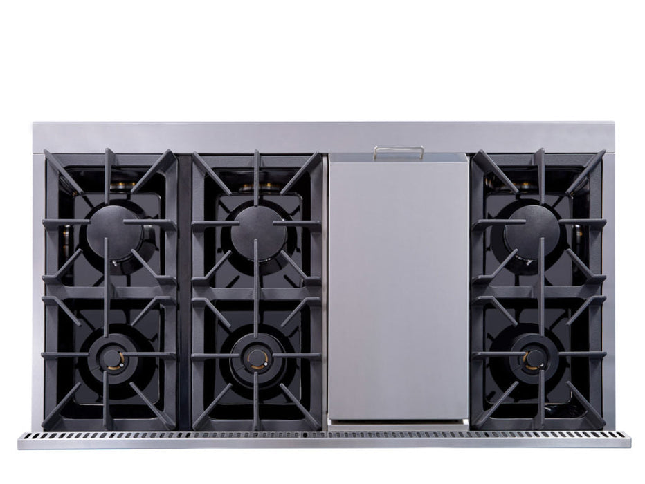 Thor Kitchen 48 Inch Professional Dual Fuel Range in Stainless Steel