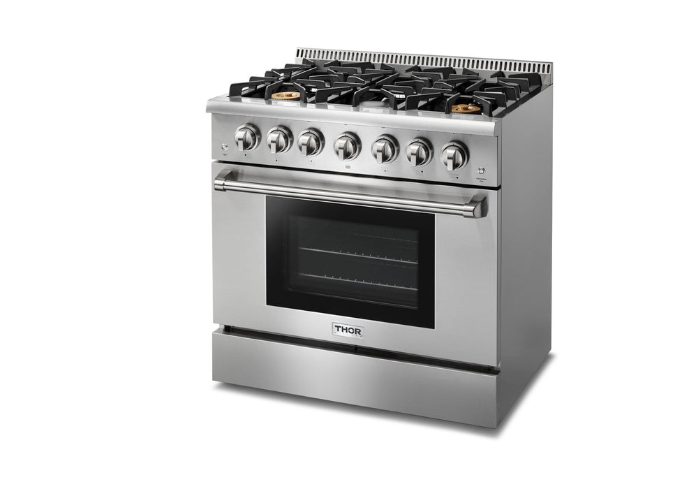 Thor Kitchen 36 Inch Professional Gas Range in Stainless Steel