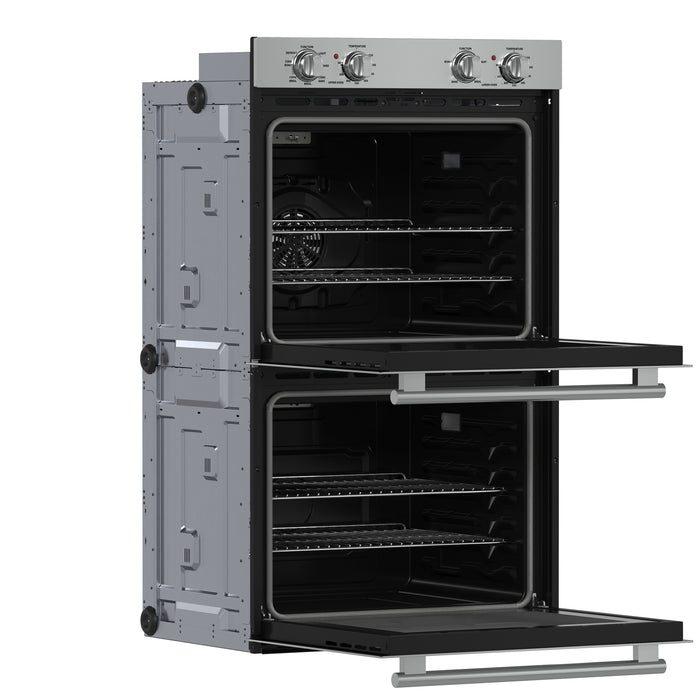 Forno Vomero 30-Inch Double Wall Oven, Stainless Steel, 10 cu.ft Total Capacity, 7100W Convection, Mechanical Controls, Self-Cleaning Function