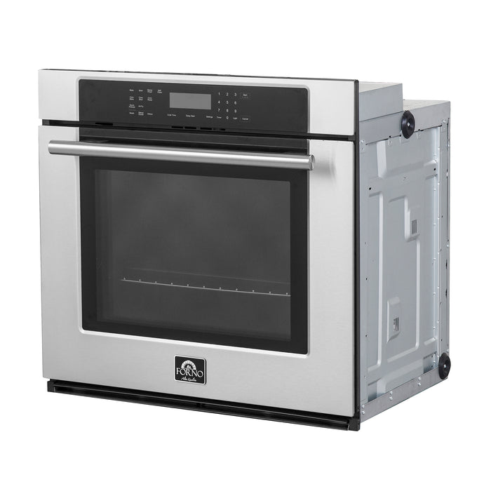 Forno Villarosa 30-Inch Electric Wall Oven, Stainless Steel, 5.0 cu.ft Capacity, Air Fry, Steam Cleaning, Glass Touch Controls