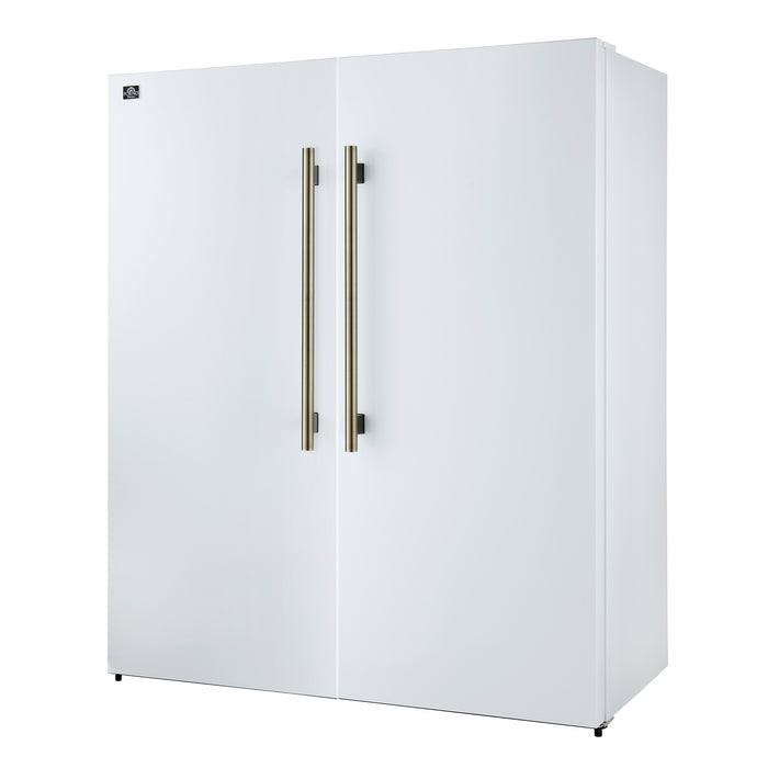 Forno Maderno 2-28-Inch Wide Convertible Refrigerator/Freezer in White, Decorative Trim, 27.2 cu.ft, 84-Inch High, ENERGY STAR Certified