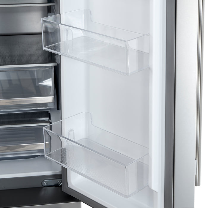 Forno Aosta 36-Inch French Door Refrigerator, Stainless Steel, 22.4 cu.ft, External Water Dispenser, Automatic Ice Maker, ENERGY STAR Certified