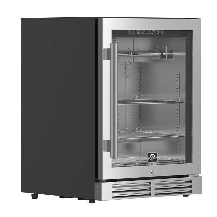 Forno Asciutto 24-Inch Dry Aging Cabinet, Stainless Steel 304, 4.41 cu.ft, LED Lighting, Adjustable Shelves