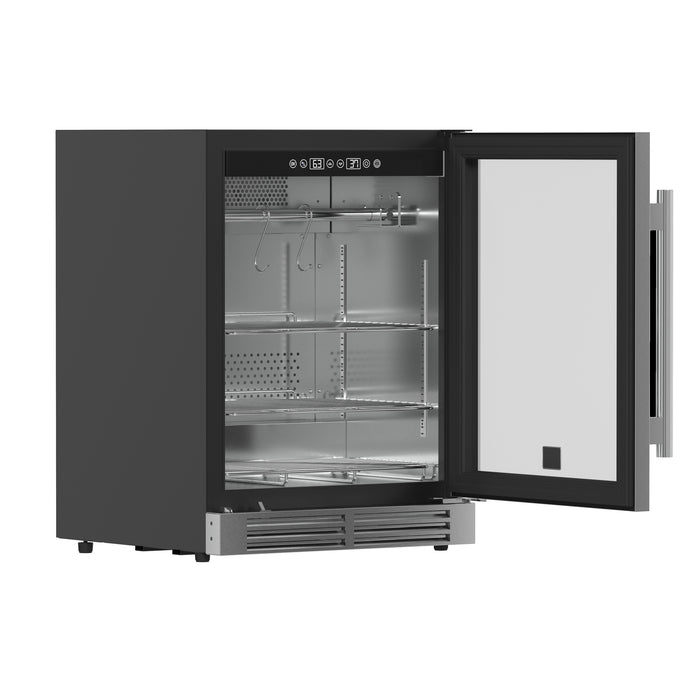 Forno Asciutto 24-Inch Dry Aging Cabinet, Stainless Steel 304, 4.41 cu.ft, LED Lighting, Adjustable Shelves