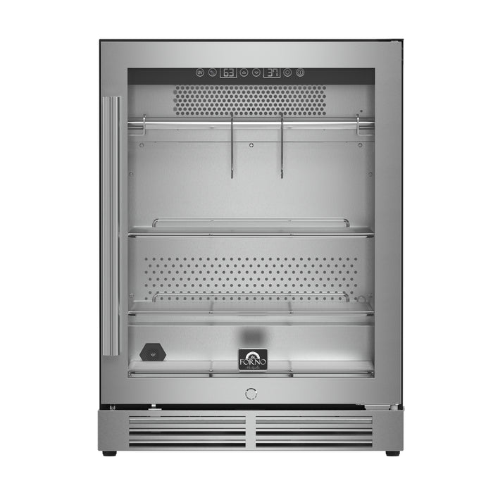 Forno Asciutto 24-Inch Dry Aging Cabinet, Stainless Steel 304, 4.41 cu.ft, LED Lighting, Adjustable Shelves