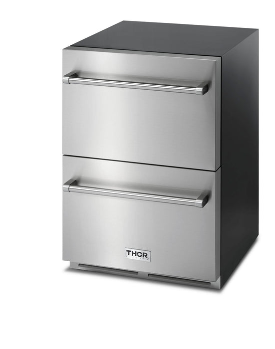 Thor Kitchen 24 Inch Indoor Outdoor Refrigerator Drawer In stainless Steel