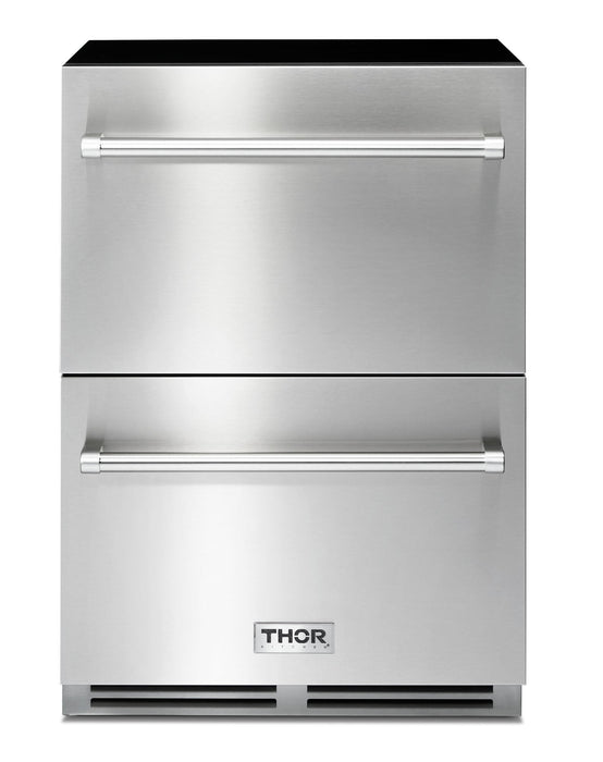 Thor Kitchen 24 Inch Indoor Outdoor Refrigerator Drawer In stainless Steel