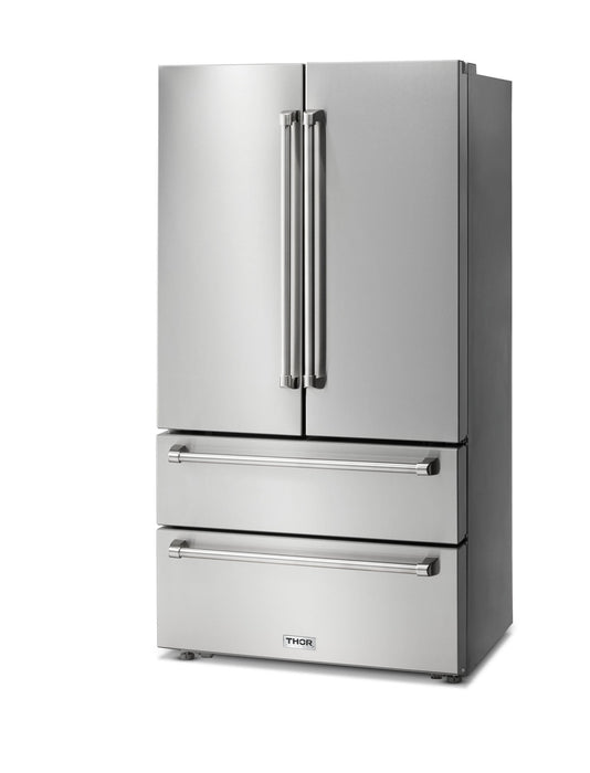 Thor Kitchen 36 Inch Professional French Door Refrigerator with Freezer Drawers