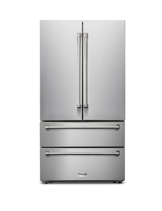 Thor Kitchen 36 Inch Professional French Door Refrigerator with Freezer Drawers