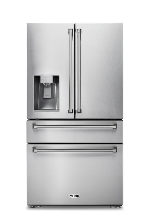 Thor Kitchen 36 Inch Professional French Door Refrigerator with Ice and Water Dispenser