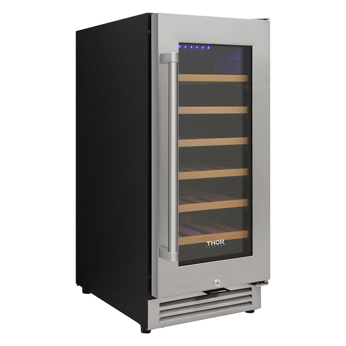 Thor Kitchen 15 Inch Single Zone Wine Cooler, 33 Wine Bottle Capacity