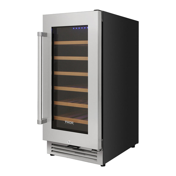 Thor Kitchen 15 Inch Single Zone Wine Cooler, 33 Wine Bottle Capacity