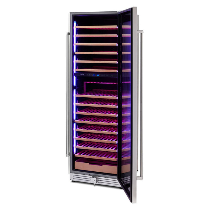 Thor Kitchen 24 Inch Dual Zone Wine Cooler, 162 Wine Bottle Capacity