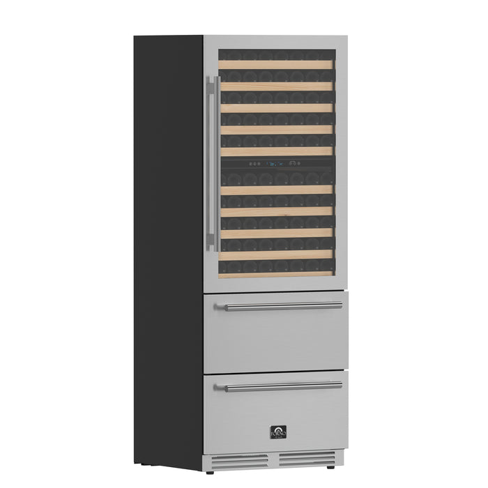 Forno Celano 30-Inch Dual Zone Wine Cooler and Beverage Cooler, 21.3 cu.ft, Stainless Steel