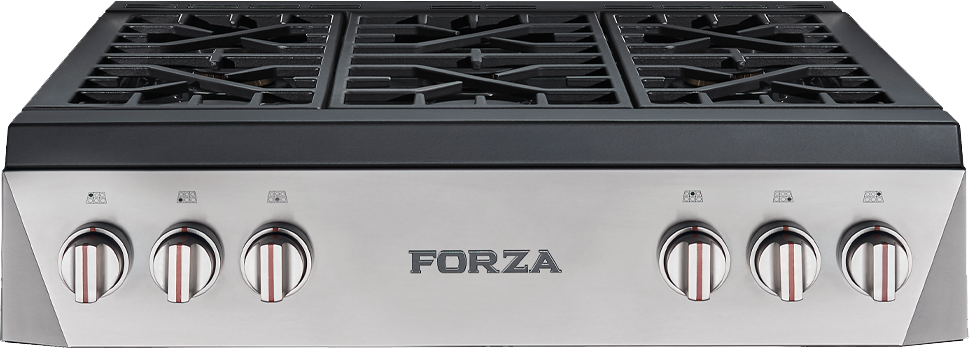 Forza 36 Inch Gas Rangetop with 6 Sealed Burners