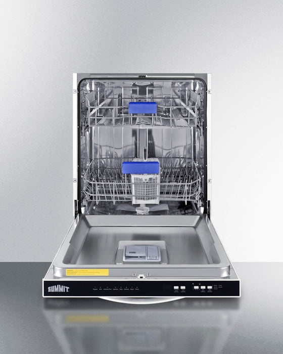 Summit 24" Wide Built-In Dishwasher, ADA Compliant White