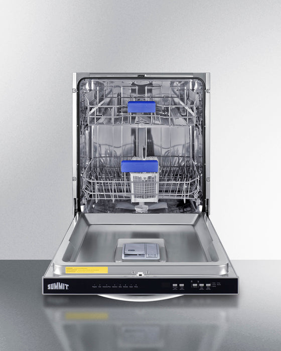 Summit 24" Wide Built-In Dishwasher, ADA Compliant Stainless Steel