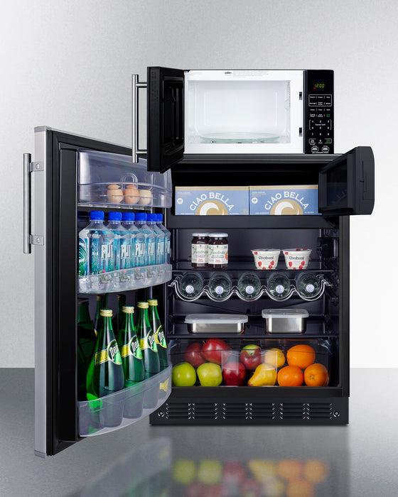 Summit Microwave/Refrigerator-Freezer Combination with Allocator