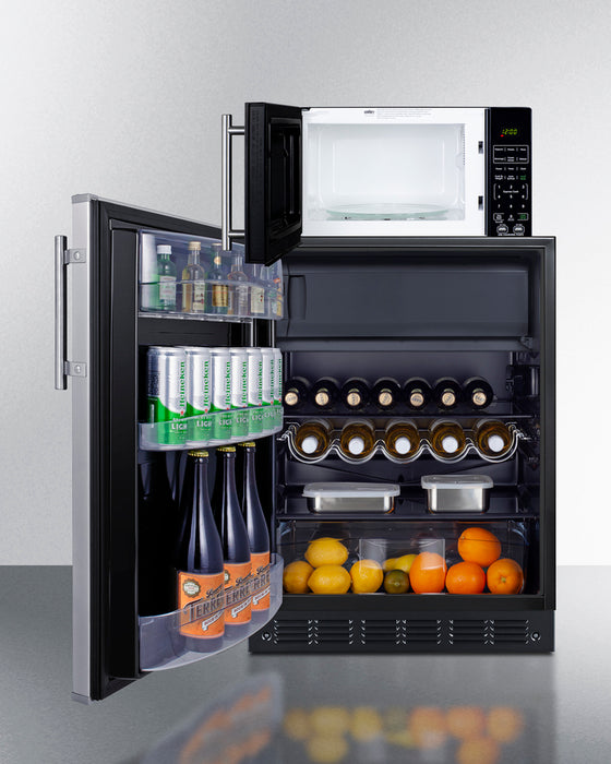 Summit Microwave/Refrigerator-Freezer Combination with Allocator