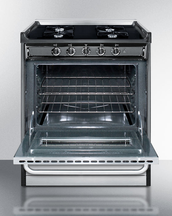 Summit 30" Wide Gas Range, Open Burners