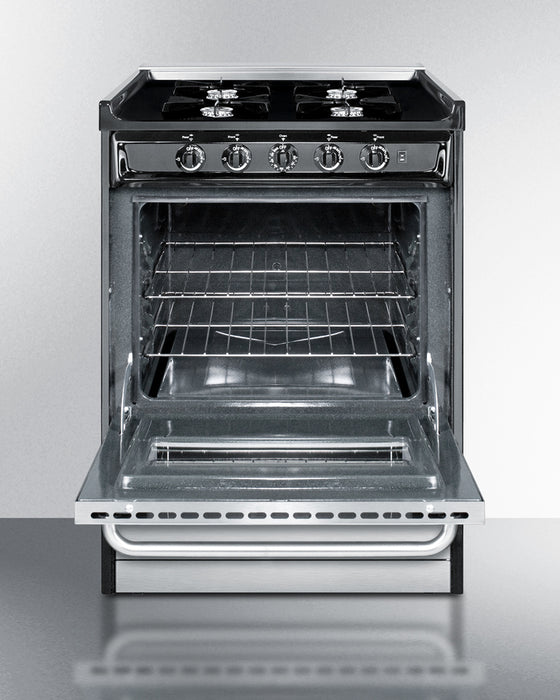 Summit 24" Wide Gas Range, Open Burners