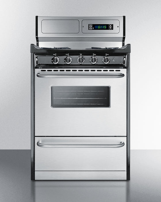 Summit 24" Wide Gas Range, Open Burners