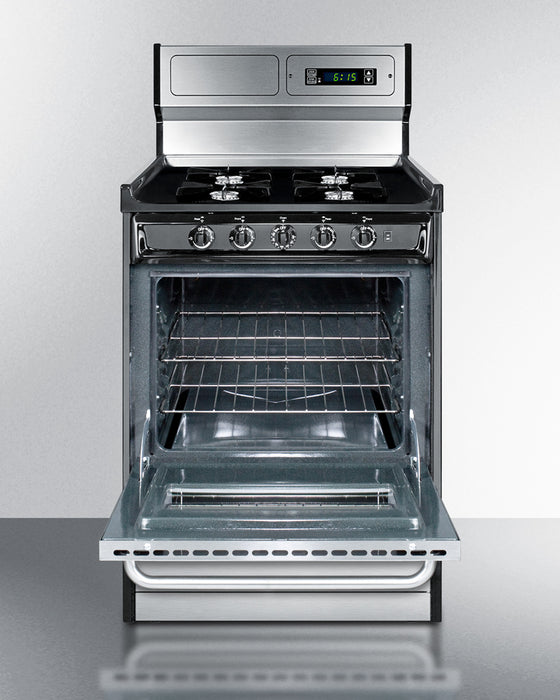 Summit 24" Wide Gas Range, Open Burners