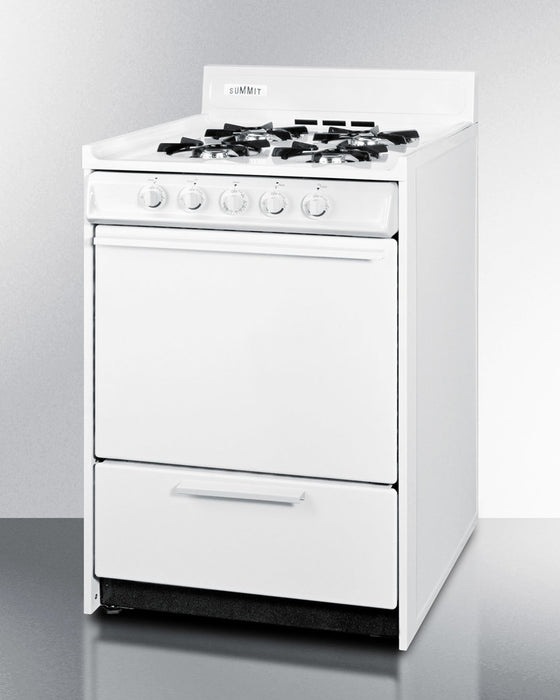 Summit 24" Wide Propane Gas Range, Battery Start