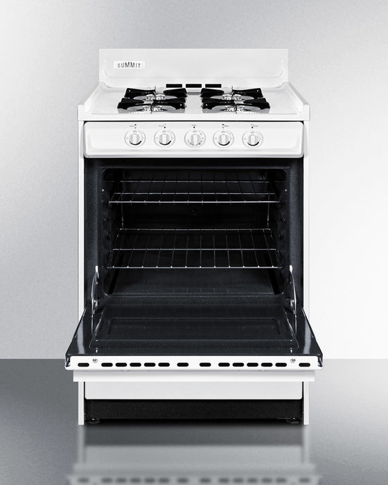 Summit 24" Wide Propane Gas Range, Battery Start