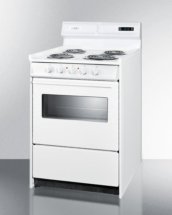 Summit 24" Wide Electric Coil Top Range White