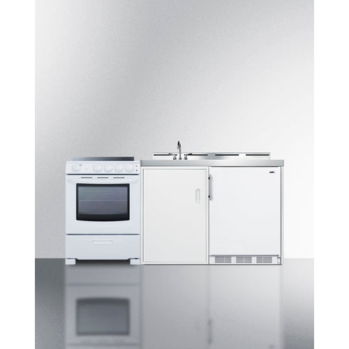 Summit 72" Wide All-in-One Kitchenette with Electric Range