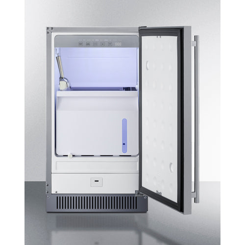 Summit 18" Wide Clear Icemaker, ADA Compliant