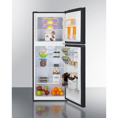 Summit 24" Wide Top Mount Refrigerator-Freezer Black