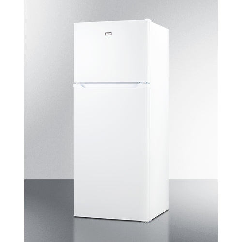 Summit 24" Wide Top Mount Refrigerator-Freezer With Icemaker white doors