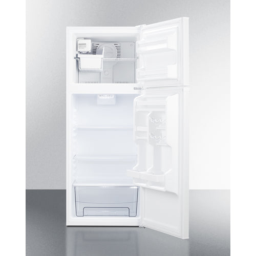 Summit 24" Wide Top Mount Refrigerator-Freezer With Icemaker white doors