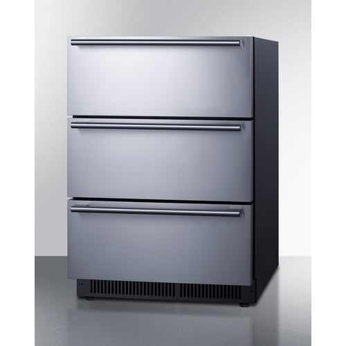 Summit 24" Wide Built-In 3-Drawer All-Refrigerator