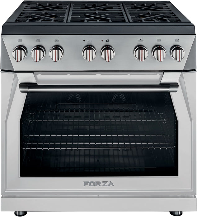 Forza 36 Inch Pro-Style Freestanding Gas Range with 6 Sealed Burner